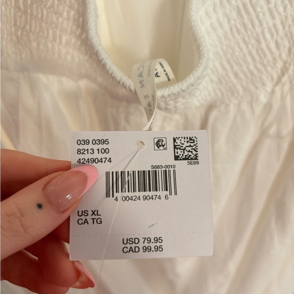 NWT American Eagle Outfitters White Tiered Midi Sundress - Picture 2 of 4